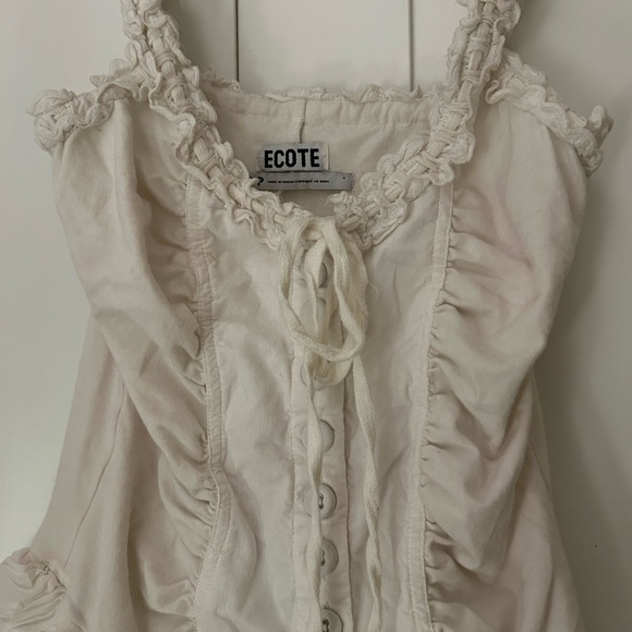 Ecote Olive Ruffled Drop Waist
Milkmaid Mini Dress - Picture 5 of 7